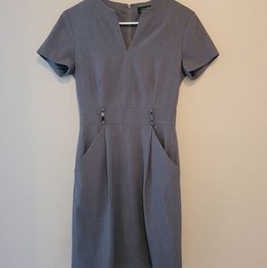 Tahari gray dress
